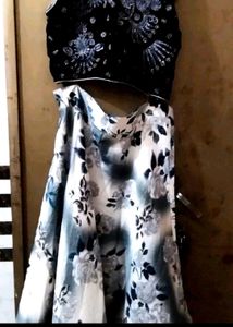 Floral Lehenga & Embellished Top Set