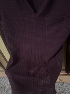 Burgundy Long Sleeve Top