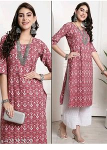 Peach Silk Kurti