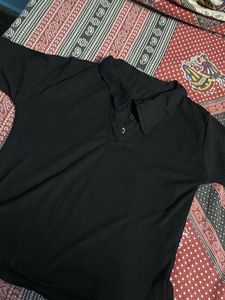 black polo crop t shirt