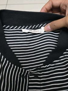 Striped Black &amp; White Top