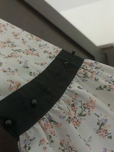 A Korean Floral Print Dress