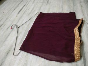 A Beautiful Women Festive Wear Wine Sharara
