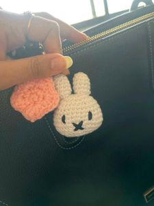 Crochet Butterfly And Miffy Keychain