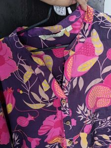 Floral Print Kurta Pant Set