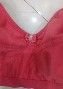 Coral Bra with Bow Detail