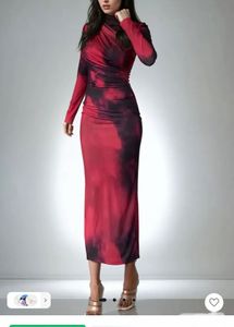 Stylish Tie-Dye Bodycon Maxi Dress