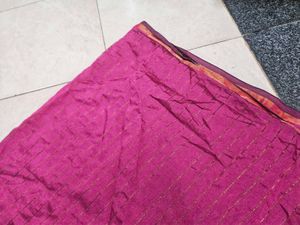 Purple Embroidered Ethnic saree