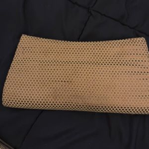 Gold Silk Embroidery Clutch