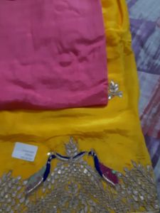 Karwachauth Special Pure Upada Suit With Handwork
