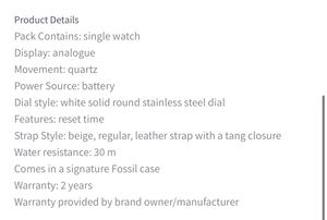 Fossil Women Analogue Watch ES5207
