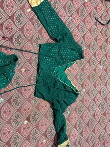 Green Embellished Lehenga Choli