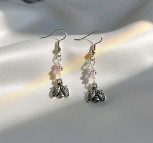 Lavender Bee Earrings