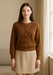 Brown Knit Cardigan