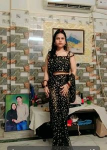 Black Teddy Bear Saree