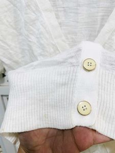 Imported White Button-Down Top A
