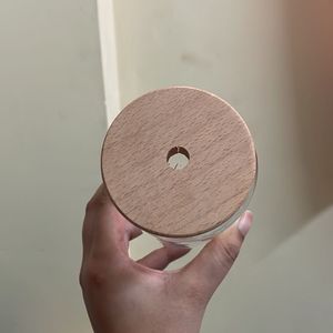 Borosil Glass Can With Wooden Lid