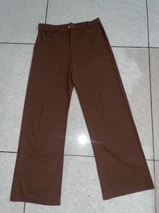 Brown Flare Leg Pants