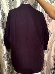Burgundy Button-Down Shirt