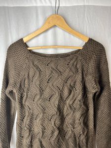 Brown Knit Top