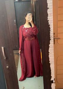 Plazzo Kurta Set With Shrug
