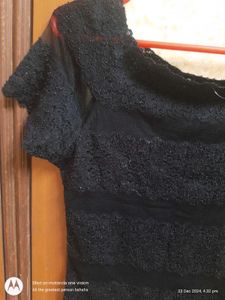 Fancy Black Net Top