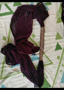 Purple Peplum Palazzo Set