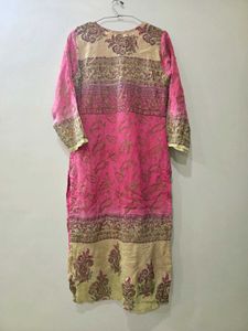Block Print Chiffon Kurti