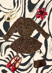 Giraffe Print Mini Dress