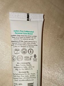mCaffeine Sunscreen SPF 50