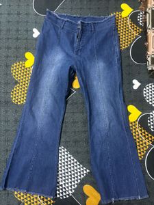 blue denim bootcut jeans