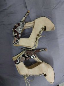 Laced Pencil High Heels