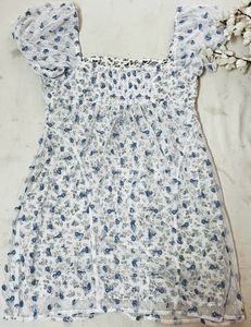 White (blue Flowers) Pinterest Aesthetie Dress