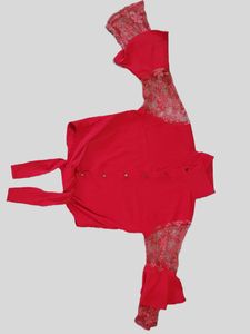 Stunning Satin Red Crop Top