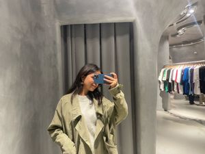 Olive Green Trench Coat