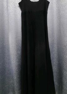Cute Black Dress With Front Opening