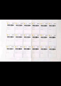 Non Sticky Shipping Label