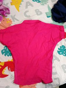 Pink Button-Down Top