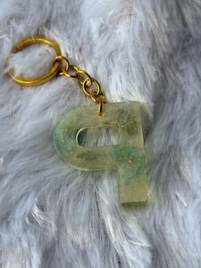 Ocean Bloom – Floral Resin Alphabet Keychain 🌊🌸
