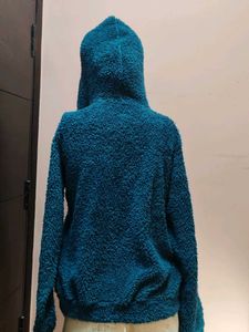 Teal Fleece Zip-Up Hoodie