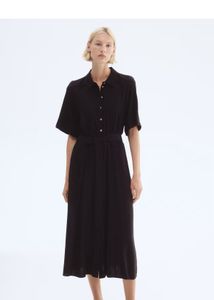 TIE-BELT SHIRT DRESS