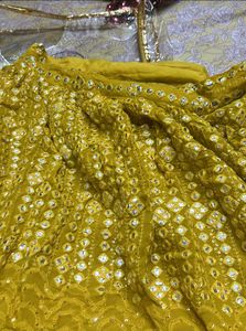 Elegant Yellow Lehenga Choli for haldi