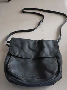 Black Leather Crossbody Bag