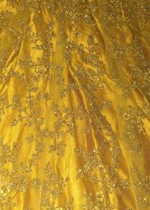 Golden Embroidered Lehenga Choli - XS