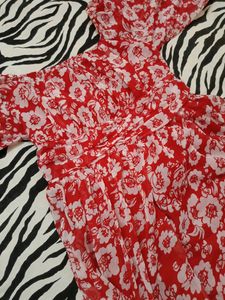 Antheaa Floral Cinched Waist Dress 🍒
