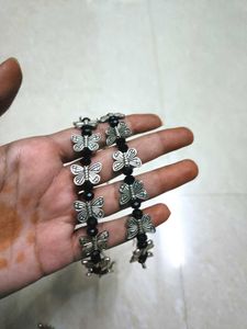Butterfly Anklets Combo Of 2 Pairs