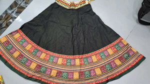 Black Chaniya Choli Set with Colorful Dupatta