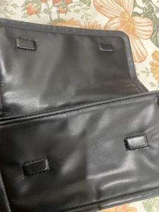 ZARA LEATHER Black Crossbody Bag