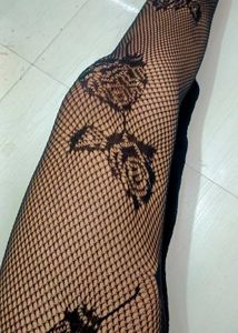 Rose Design Net leggings