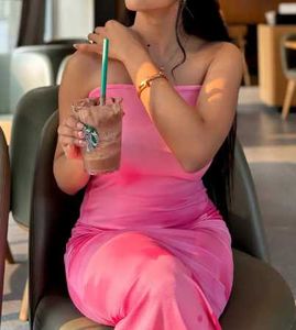 Pink Tie-Dye Bodycon Dress